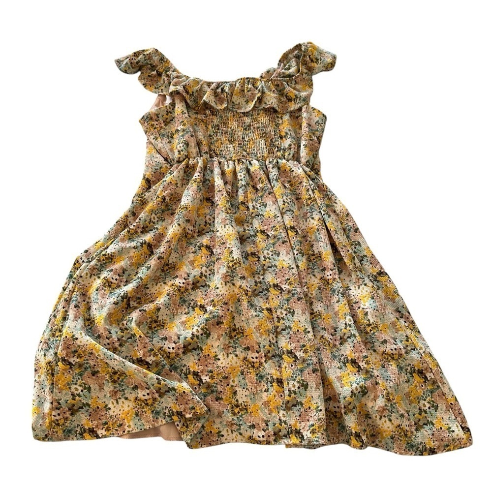 Yellow Ruffled Off-the-Shoulder Sundress - Picture 2 of 5